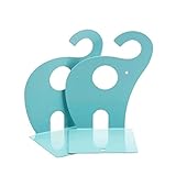 Jzhen Sujetalibros de Metal Diseño de Elefante, 1 Par