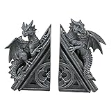 Design Toscano CL55773 Gothic Castle Dragons Sculptural Bookend